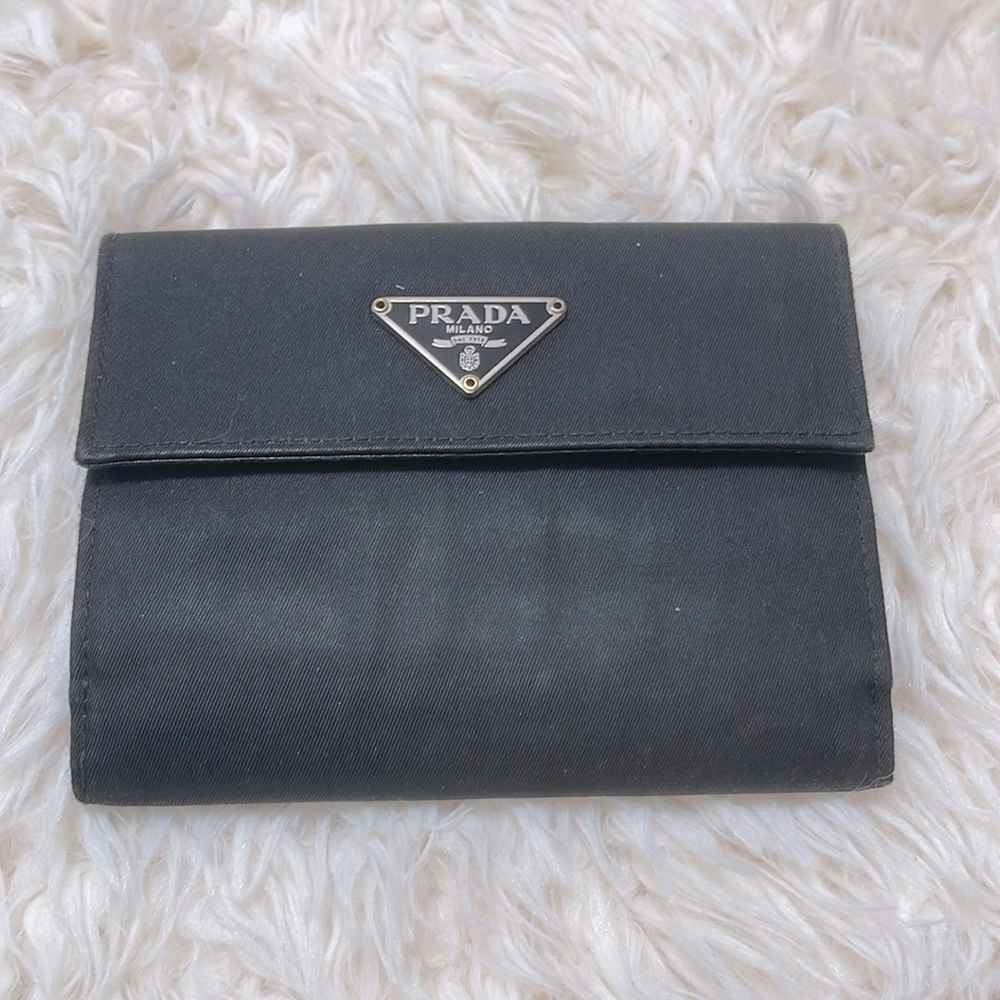 Vintage Prada Wallet Black Minimalist